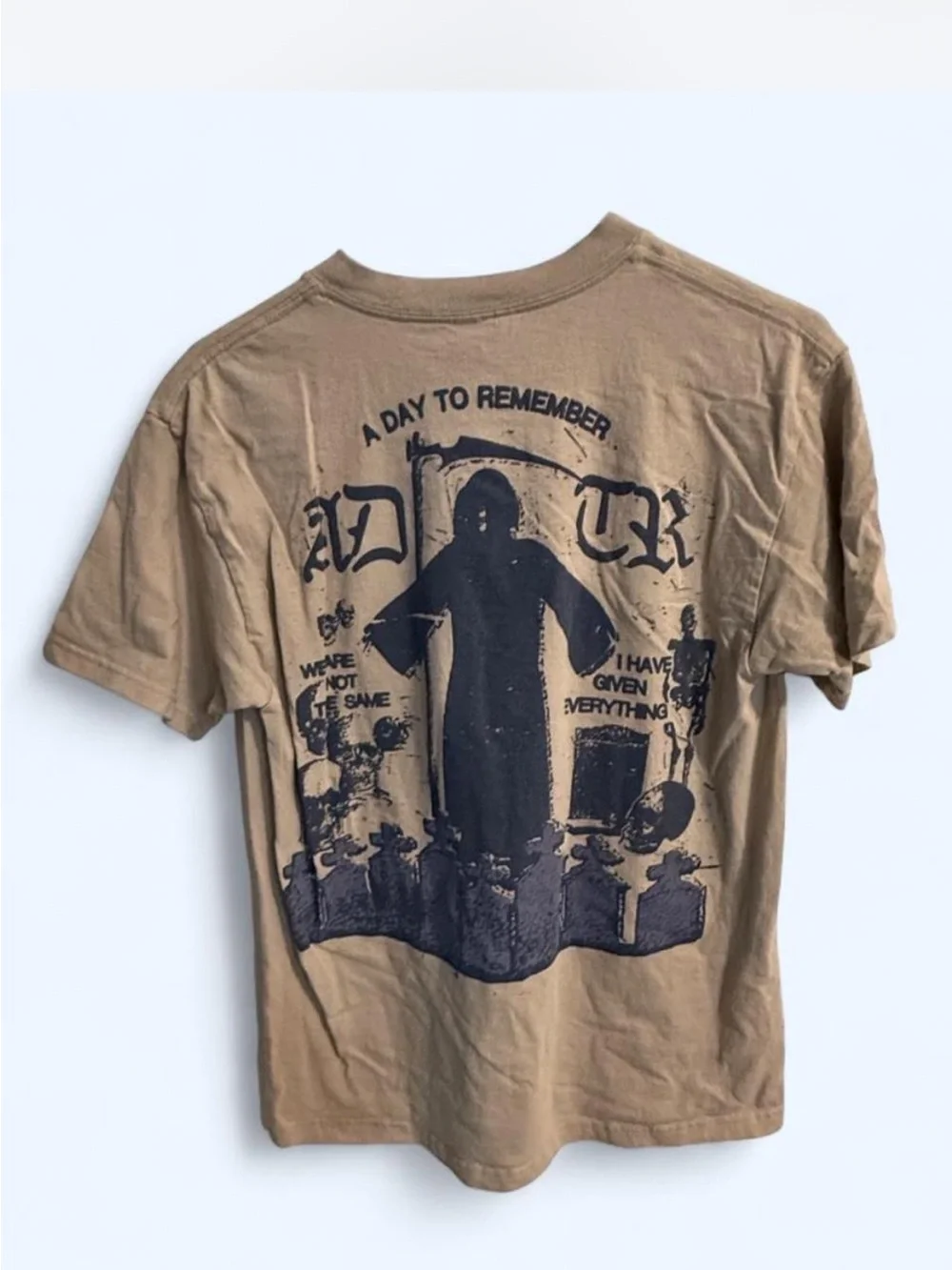 American Apparel Brown Graphic 'A Day To Remember' Tee